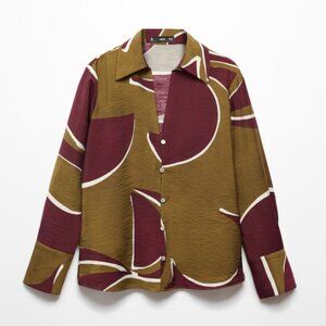 Mango Satin print shirt
